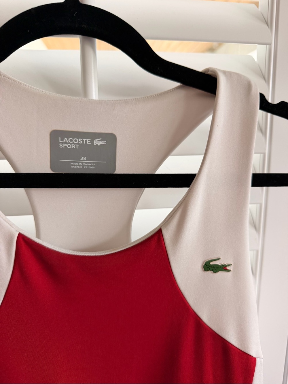 Lacoste Sport Sleeveless Colorblock Tennis Dress, sz 38/6 - Picture 4 of 4